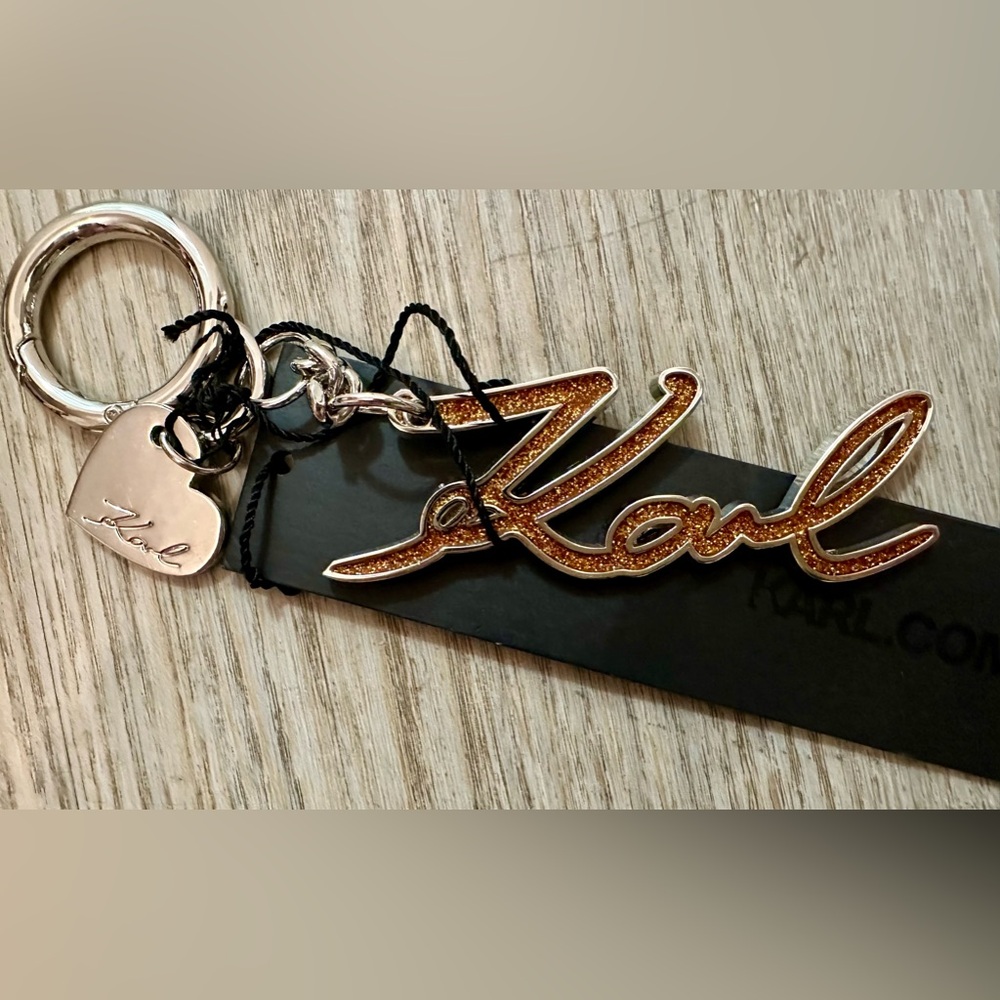 Karl Lagerfeld signature keychain